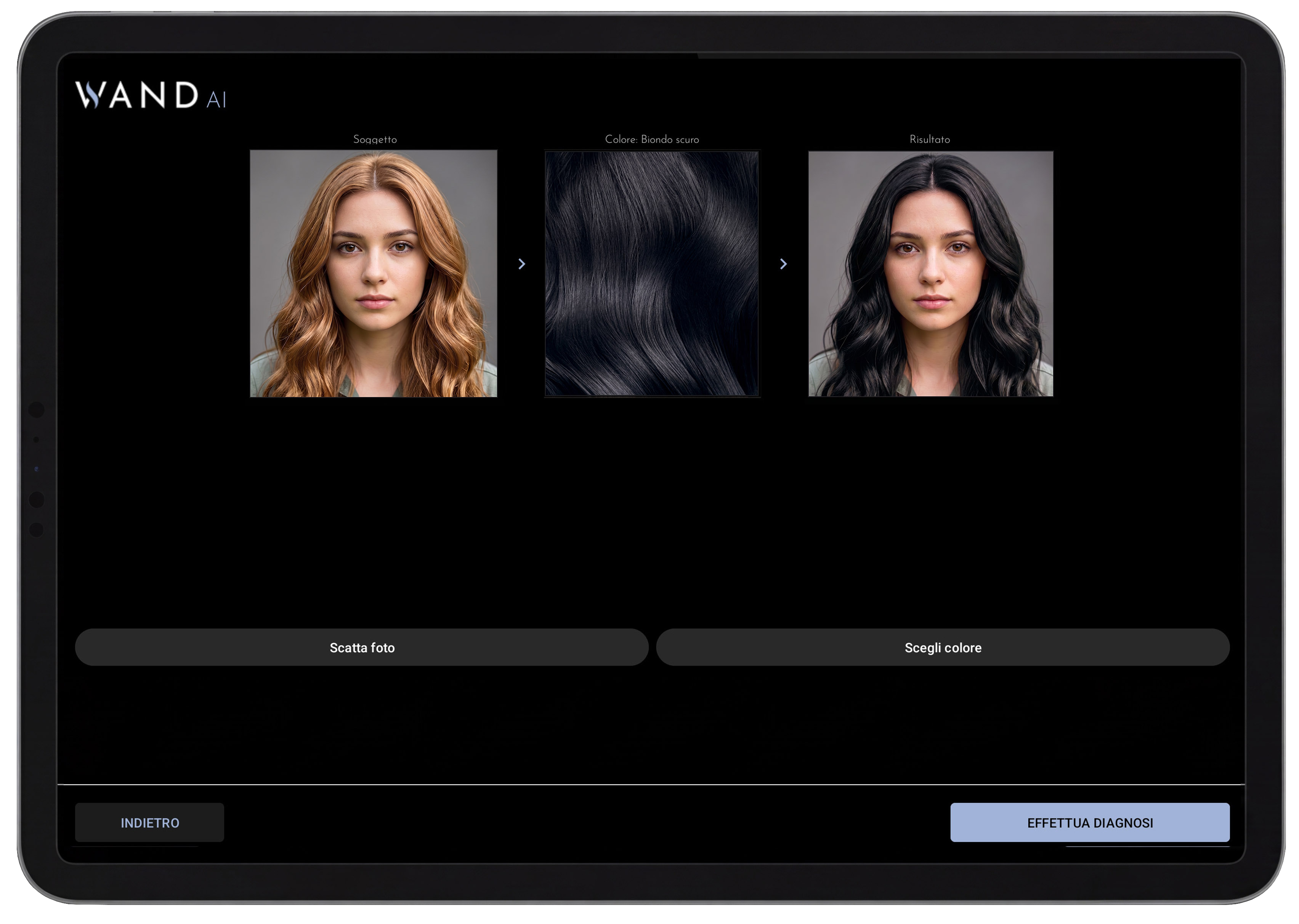WAND — schermata Anteprima colore